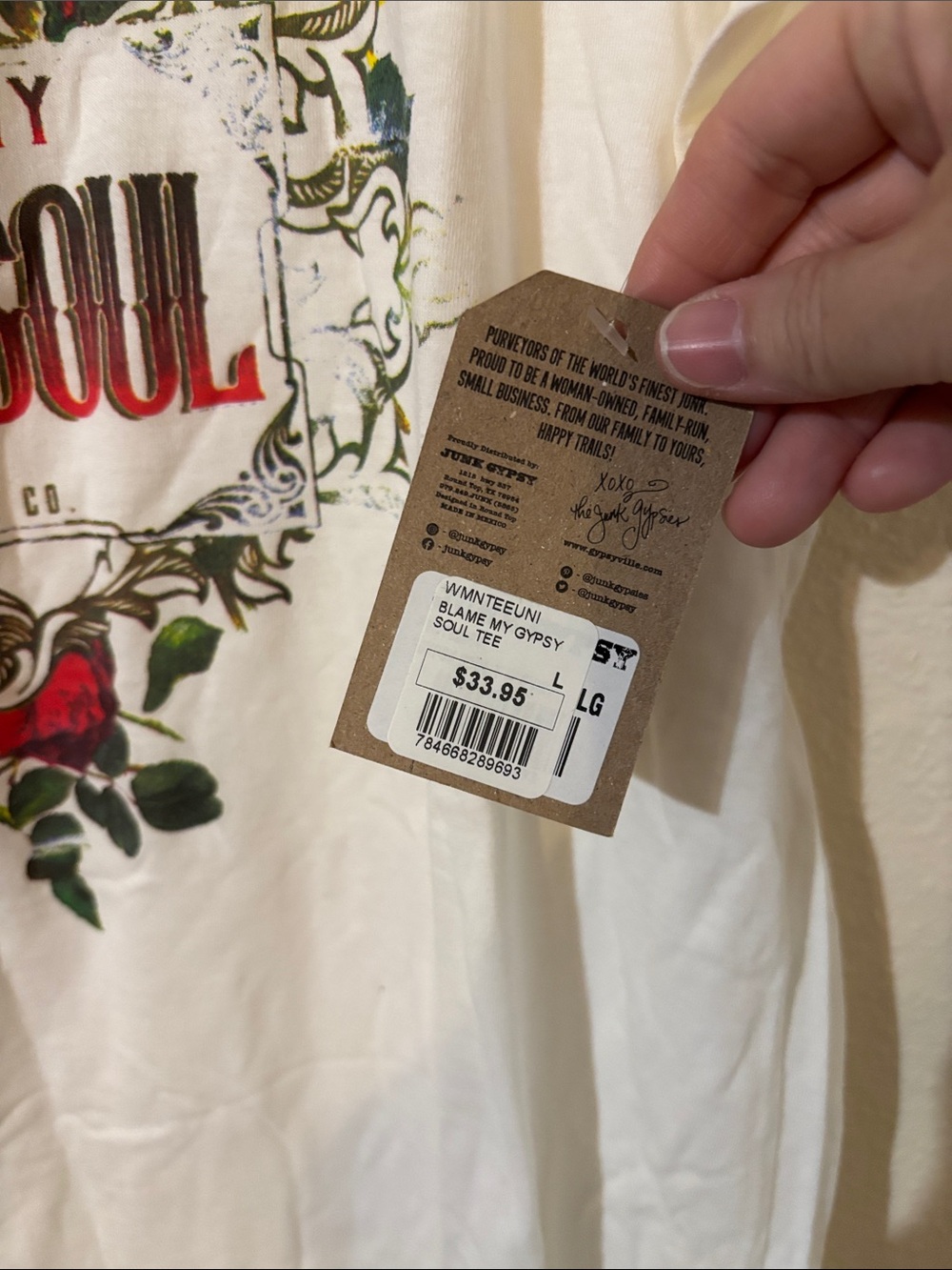 Blame My Gypsy Soul Floral Graphic Tee - Picture 4 of 4